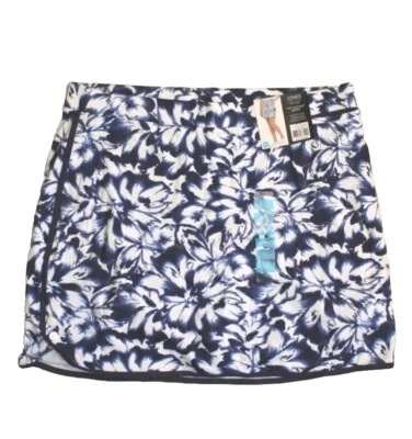 NWT Jones New York Womens Contrast Skort Sz XL Blue Floral Golf Tennis Skirt NEW - Image 1 of 4