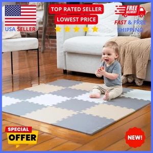 MioTetto Baby Foam Floor Tiles – Non-Toxic, Interlocking Crawling Play Mat - Picture 1 of 9