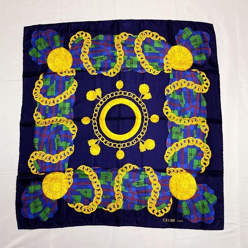 Sciarpa CELINE grande stella palla macadam catena marina 88 cm*85 cm