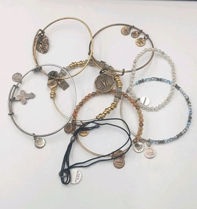 8 Assorted Alex And Ani Charm Energy Bracelets Bundle - Picture 1 of 17
