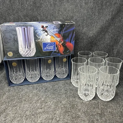 Vidrio Highball Cristal D'Arques de Colección 11 Total 4 Nuevo de Lote Antiguo Cristal Corte Longchamp Francia Foto 1 de 4