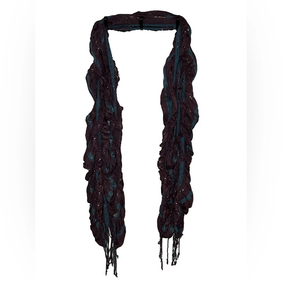 Bufanda plateada azul y púrpura brillante Foto 1 de 1