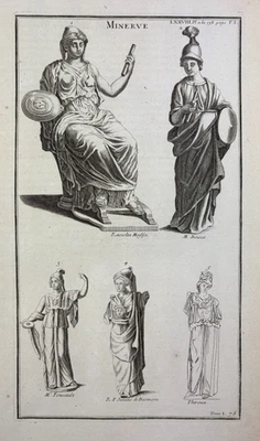  Kupferstich, Bernard de Montfaucon 1719 Minerve - Bild 1 von 4