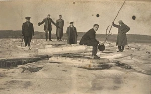 c1910 Echt Foto Postkarte - Northern Iowa River Ice Jam ~ #-7773 - Bild 1 von 16