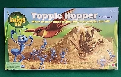 Disney Pixar A Bugs Life Boardgame Topple Hopper 3D Game Mattel, Complete Read - Image 1 of 4