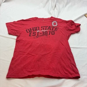 Boy's Youth Medium J. America Ohio State Buckeyes OSU T-Shirt Red Short Sleeve - Picture 1 of 7