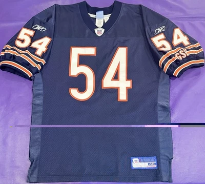 Подлинная мужская футболка Chicago Bears Brian Urlacher No54 On Field Reebok NFL 48 - Изображение 1 из 4