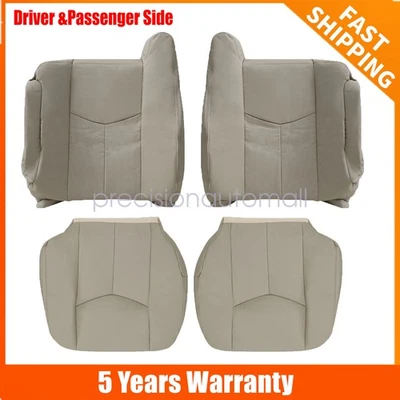 For 2003-2005 2006 Cadillac Escalade Front Both Side Leather Seat Cover Tan 152 Foto 1 de 4