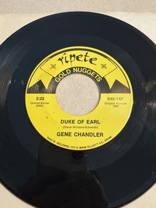 Gene Chandler "Duke of Earl" 45 Record RIPETE Reissue...60s Rock Doo-Wop in EX - Picture 1 of 2