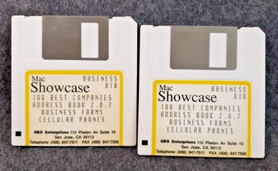 Mac Showcase Business 018 Floppy for Vintage Mac software 2 floppies (C19B2) - Image 1 of 4