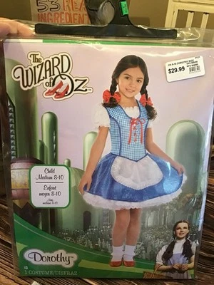 Disfraz de Dorothy El Mago de Oz Niño Talla Mediana 8-10-Nuevo Foto 1 de 2