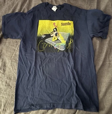 CAMISETA DE GAMUZA RETRO VINTAGE 1996 BANDA PRÓXIMO ÁLBUM GIRA NAVY M RECUERDOS Foto 1 de 4