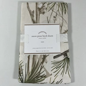 Pottery Barn Foundations Snow Pine Bird EURO Sham, 26" x 26", Cotton (1 Sham) - Picture 1 of 7