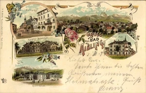 Litografía Bad Aibling en Alta Baviera, Marktplatz, Kurhotel Mittelsbach,... - 4953236 - Imagen 1 de 2