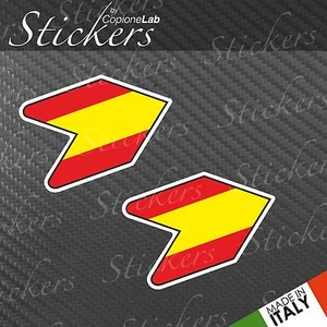 2x JDM Motorrad Auto Aufkleber Sticker Bomb Wakaba Leaf Spain flag small - Bild 1 von 1