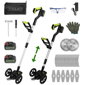 16800RPM Electric Weed Trimmer Garden Lawn Grass String Trimmer & Charger Battey - Picture 1 of 20