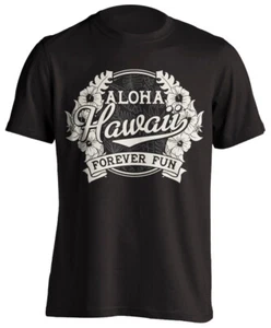 Hawaii Aloha Beach Fun T-Shirt Unisex Vacation Short Sleeve Maui Oahu Big Island - Picture 1 of 4