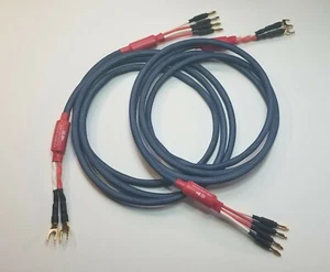Legend Audio 12ft. Bi-Wire Speaker Cables 9 AWG * SPADES TO banana Signature - Picture 1 of 5