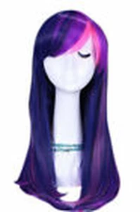 My Little Pony Twilight Sparkle Long Purple Cosplay Wig & Clip on Ponytail Tail - Picture 1 of 10