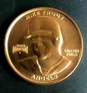 Mike Trout 2019 Baseball Treasure 1 Ounce .999 Bronze Collector Coin MLB Angels - Picture 1 of 2