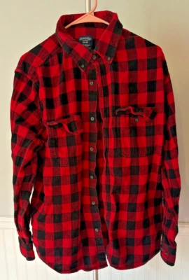 FADED GLORY XL/XG (46-48) FRANELA A CUADROS CLÁSICO ROJO Foto 1 de 4