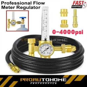 CO2 Argon Flow Meter Gas Regulator Gauge with Gas Hose Mig Tig Welding+Hose US - Picture 1 of 7