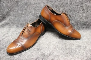 Oakwoods mens size 8 brown leather cap toe oxford dress shoe Model 4619 - Bild 1 von 21