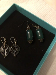 Lote de 2 pendientes vintage para mujer - Imagen 1 de 4