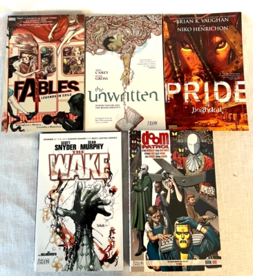 Vértigo Comics variedad lote 5 novelas gráficas Doom Patrol The Wake sin escribir más Foto 1 de 4