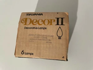 Vintage Sylvania DÉCOR II Decorative Lamp 60 Watt Bulbs Set of 6 NIP     - Picture 1 of 7