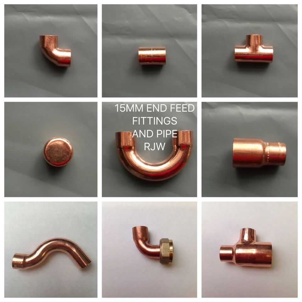 15mm Elbow/Tee/Coupling/Stop End/ Copper Fittings End Feed Fittings/copper pipe