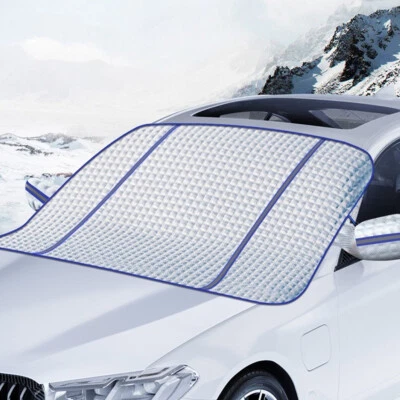 Car Windshield Snow Cover Windproof Snowproof Anti-Frost Ice Outside Protector - Image 1 of 4