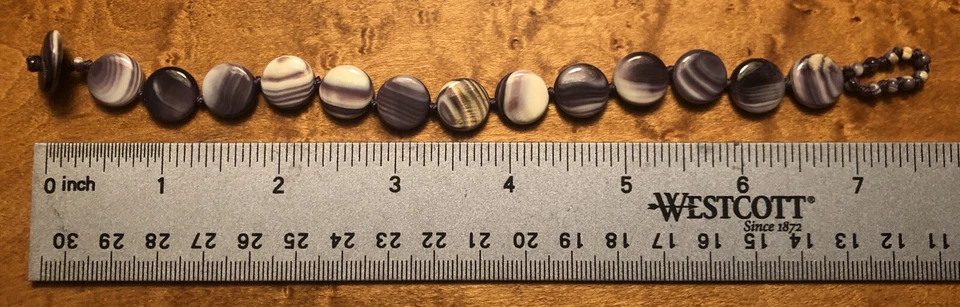 Wampum Quahog Bracelet LAF Designs BN6018 7.5”.  - Image 1 of 1