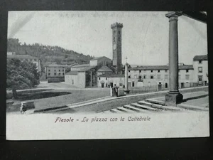 Cartolina Fiesole la Piazza con la Cattedrale Animata I56 - Picture 1 of 1