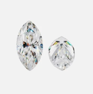 CVD Diamond Pair Lab-Grown 0.06 Ct IF Clarity Marquise 1.5 x 3 mm Certified - Image 1 of 4