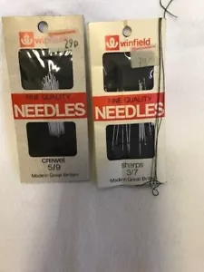 2 Vintage Päckchen Woolworths feine Qualität Nadeln Crewel und Sharps - Bild 1 von 2