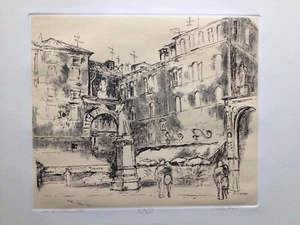 WALTER PIACESI - VERONA Radierung signiert - Galeriezertifikat  - Bild 1 von 6