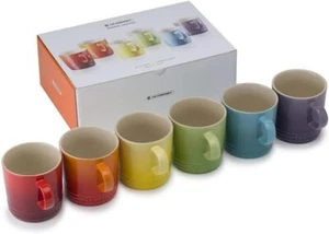 Stoneware Rainbow Coffee Mugs, 350 ml, Cerise, Volcanic, Teal, Ultra Violet, - Picture 1 of 7