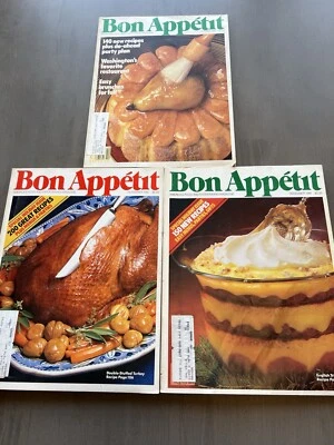 3 Bon Appetit Magazines Oct, Nov, Dec 1981 Special Holiday Issues Great Recipes - Image 1 of 4