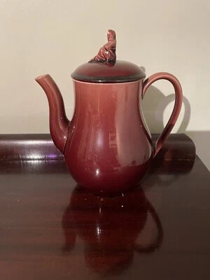 Wedgwood Brown Glaze C 1879, coffee pot with sibyl finial. Please See Notes - Image 1 of 4