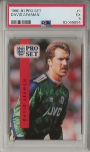 1990 Pro Set #1 DAVID SEAMAN Arsenal Premier League PSA 5 HOF - Picture 1 of 2