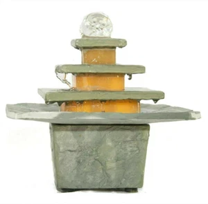 Steinbrunnen Zimmerbrunnen Zimmer Luftbefeuchter Echtstein Brunnen Kugelbrunnen  - Bild 1 von 12