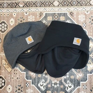 Carhartt Fleece 2 IN 1 Headwear Lot Model AH0202-M Gray & Black Workwear - Picture 1 of 6