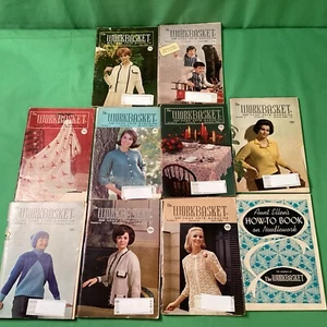 VINTAGE lot of 10 Workbasket and Home Arts magazines, 1965 & 1966 - Picture 1 of 14
