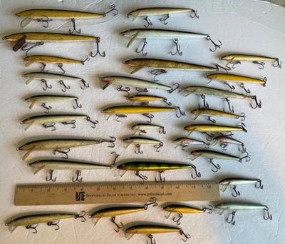 Lot Of 30 many Vintage Rapalas Floaters Finland Ireland with some Bonus Boxes - Image 1 of 4