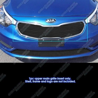 For 2014-2016 Kia Forte Main Upper Aluminum Black Billet Grille Grill Insert - Image 1 of 2