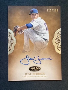 Topps Tier One Prime Performers Auto 2019/299 Jose Berrios #PPA-JOB Auto - Imagen 1 de 4