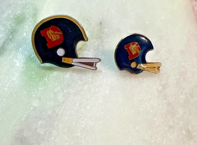 Alfileres de solapa esmaltados con logotipo de casco de colección de los Denver Broncos - 1980 2 alfileres Foto 1 de 4