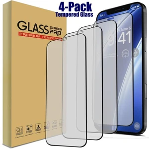 4x Full Coverage Tempered Glass Screen Protector For iPhone 11 Pro Max/11 Pro/11 - Picture 1 of 25
