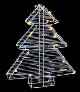 Premier - 40cm Twinkling LED Tree, Silver. 30 Warm White LEDs - Picture 1 of 1